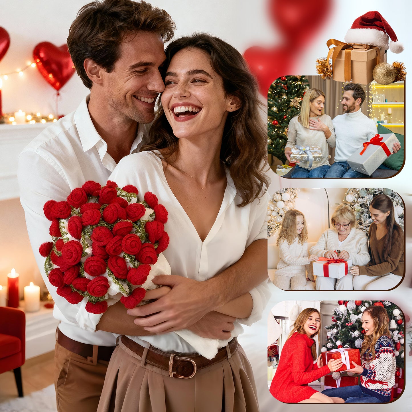 Rose hand-woven blanket, Coral fleece pure handmade blanket, can be turned into a bouquet of roses blanket,Shawl & Decoration- Christmas gift for lover,friends,mother ,Christmas TikTokShopHolidayHaul