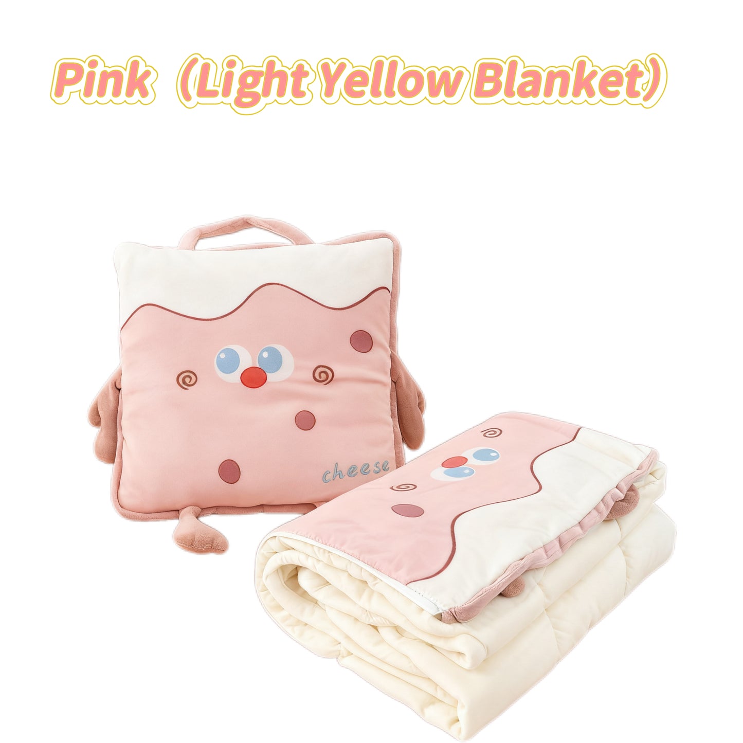 2-in-1 Coral Fleece Blanket Pillow - Soft & Skin-Friendly, Travel Portable, Multi-Use as Pillow/Blanket/Back Cushion,Easy to Clean & Dryable