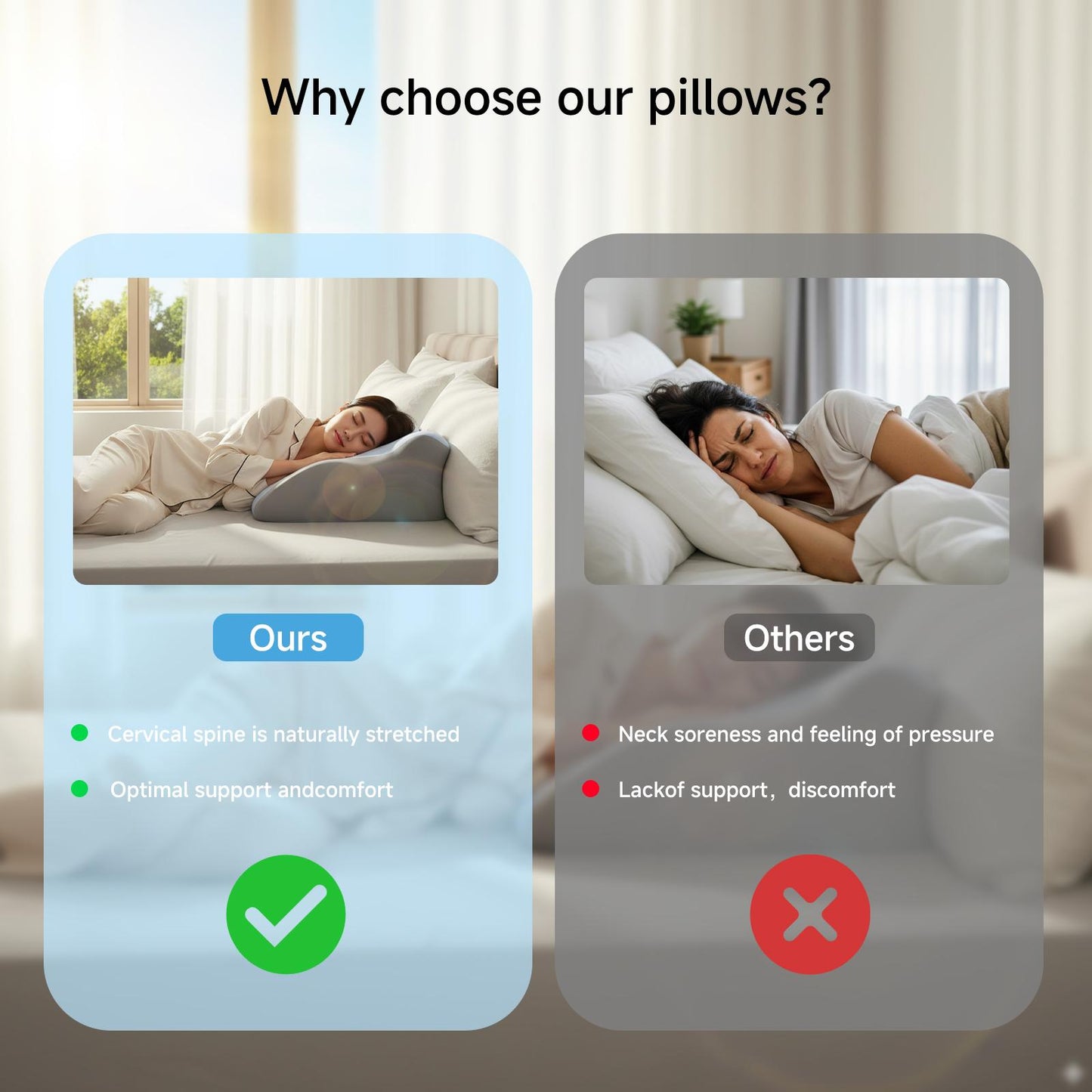 Ergonomic Memory Sponge Support Pillow – The Perfect Pillow for Intimate Moments