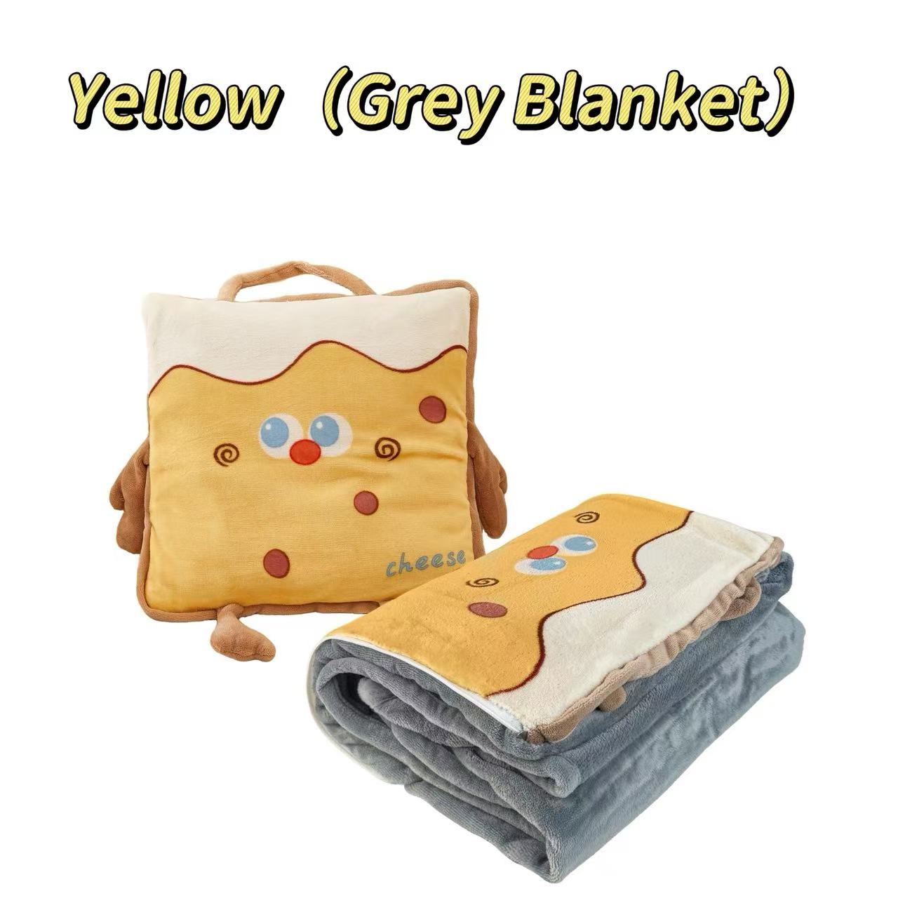 2-in-1 Coral Fleece Blanket Pillow - Soft & Skin-Friendly, Travel Portable, Multi-Use as Pillow/Blanket/Back Cushion,Easy to Clean & Dryable